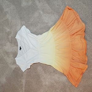 White, yellow, and orange dress